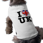 I Love UK Dog Tshirt