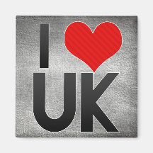I Love UK Fridge Magnets