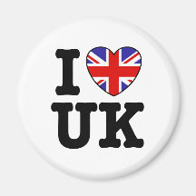 I Love UK Fridge Magnets