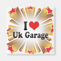 I Love Uk Garage Refrigerator Magnet