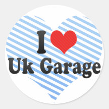 I Love Uk Garage Stickers