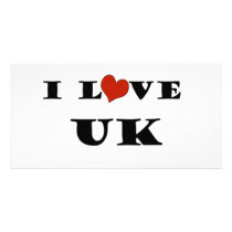 I Love UK Customized Photo Card