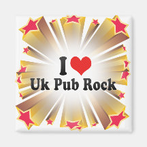 I Love Uk Pub Rock Refrigerator Magnet