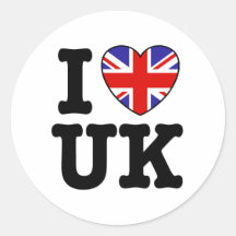 I Love UK Sticker