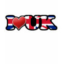 I Love UK T-Shirt by ruderetro I Love UK T-Shirt