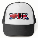 I Love UK Trucker Hats