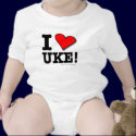 I Love UKE Baby T t-shirts by UkuleleRay I Love UKE Baby T t-shirts