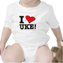 I Love UKE Baby T t-shirts
