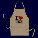 I LOVE UKE Designer Apron by UkuleleRay I LOVE UKE Designer Apron