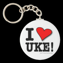 I LOVE UKE Designer Keychain keychains
