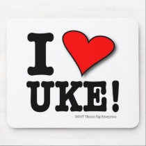 I LOVE UKE Designer Mouse Pad mousepads