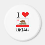 I Love UKIAH California Refrigerator Magnets