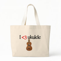 I love ukulele tote bag
