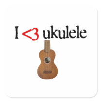 I love ukulele stickers