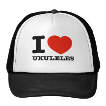 I love ukuleles trucker hats