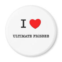 I Love Ultimate Frisbee magnets by ilovemyshirt I Love Ultimate Frisbee magnets