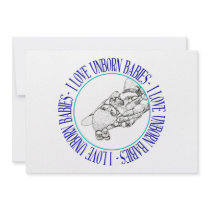 I love unborn babies personalized invites