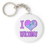 I Love unicorns keychains