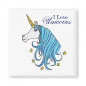 I Love Unicorns magnets