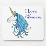 I Love Unicorns Mousepad