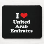 I Love United Arab Emirates Tshirt Mouse Mat