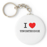 I Love Unorthodox Keychains
