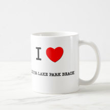 I Love UPPER LAKE PARK BEACH Mug