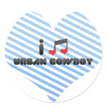 I Love Urban Cowboy Round Sticker