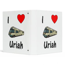 I Love Uriah (pic) 3 Ring Binder