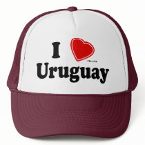 I Love Uruguay hats