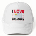 I Love Uruguay hats