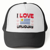 I Love Uruguay hats