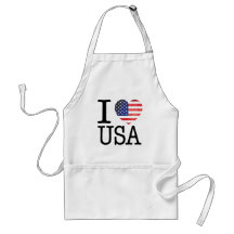 I Love USA Apron