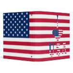 I LOVE USA 3 RING BINDERS