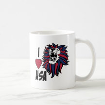 I Love USA Coffee Mugs
