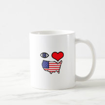 "I Love USA" Eye, Heart, USA Mug
