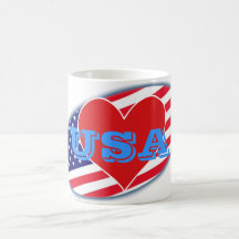 I Love USA flag Mug