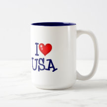 i love usa mug