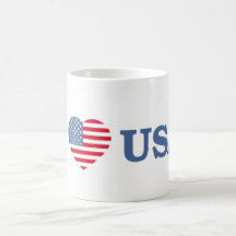 I Love USA Mugs