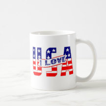 I love USA patriotic t-shirt Mug