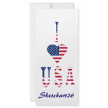 I LOVE USA FULL COLOR RACK CARD