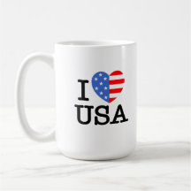 I Love USA (Stars n Stripes) Coffee Mugs