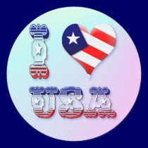 I Love USA Stickers stickers