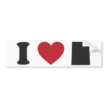 I Love Utah Bumper Sticker