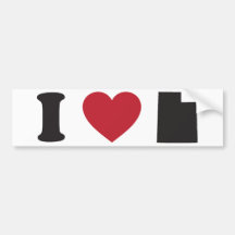 I Love Utah Bumper Sticker
