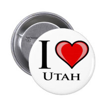 I Love Utah Button