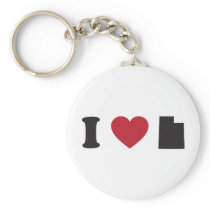 I Love Utah Keychains