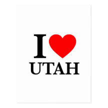 I Love Utah Post Card