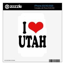 I Love Utah Skin For The iPhone 3GS