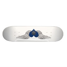 I Love Utah -wings Custom Skate Board